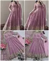 Sc 1329 Heavy Fandy Silk Embroidery Work Gown With Pant Dupatta Wholesale Online